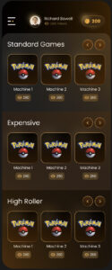 Mobile View Game Selection